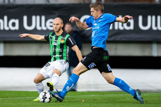 GAIS Niclas Andersén och Halmstads Mikael Boman
