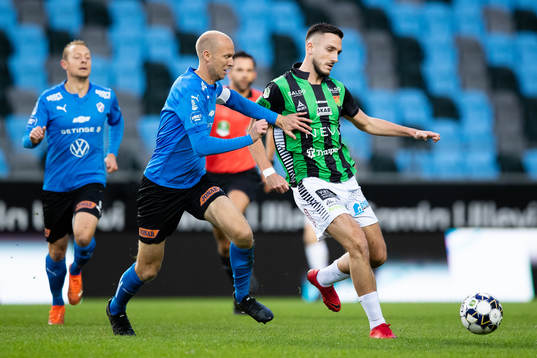 Halmstads Andreas Johansson och GAIS Haris Cirak
