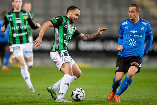 GAIS Richard Yarsuvat och Halmstads Joel Allansson