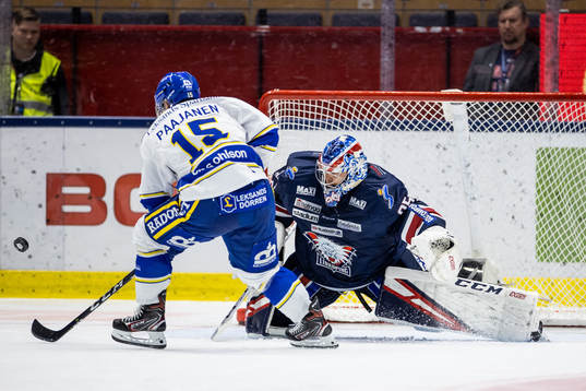 Linköpings målvakt Niklas Lundström och Leksands Otto