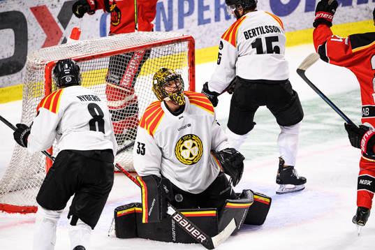 Brynäs målvakt Samuel Erssond deppar