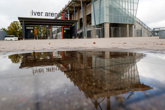 Iver Arena innan fotbollsmatchen i Superettan  mellan