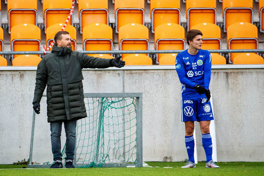 Sundsvalls tränare Henrik Åhnstrand och Johan Andersson