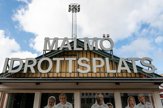Skylt på entrén till Malmö Idrottsplats