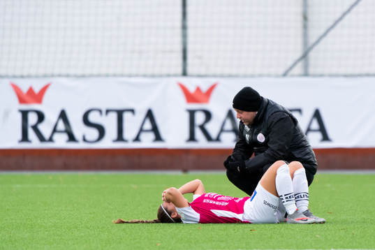 Uppsalas Anna Rakel Pétursdóttir och tränare Jonas