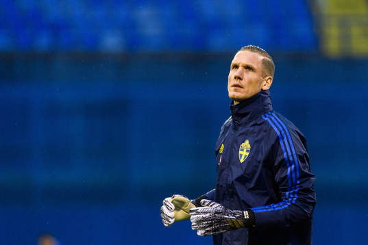 Goalkeeper Robin Olsen of Sweden