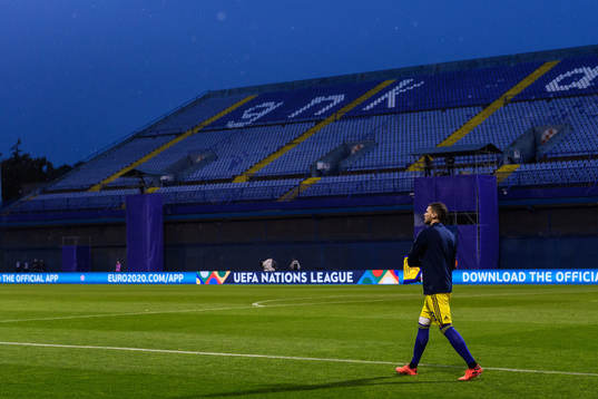 Marcus Berg of Sweden enters the pitch