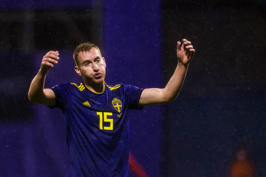 Dejan Kulusevski of Sweden reacts