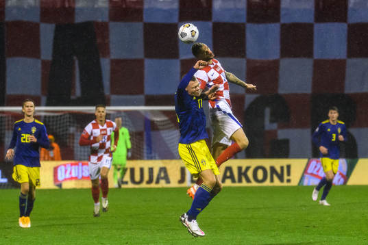 Viktor Claesson of Sweden and Marcelo Brozovic of Croatia