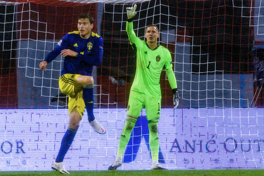 Goalkeeper Robin Olsen of Sweden