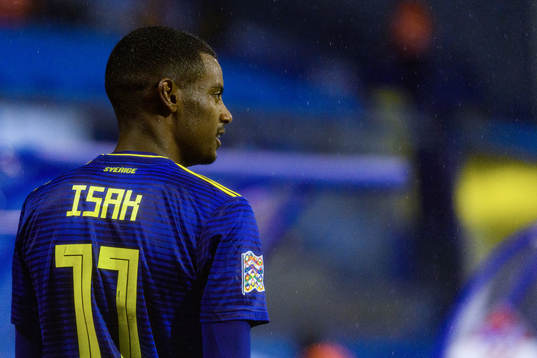 Alexander Isak  of Sweden