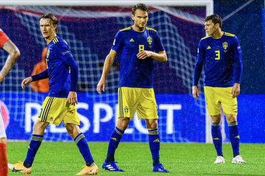 Kristoffer Olsson, Albin Ekdal and Victor Nilsson Lindelöf
