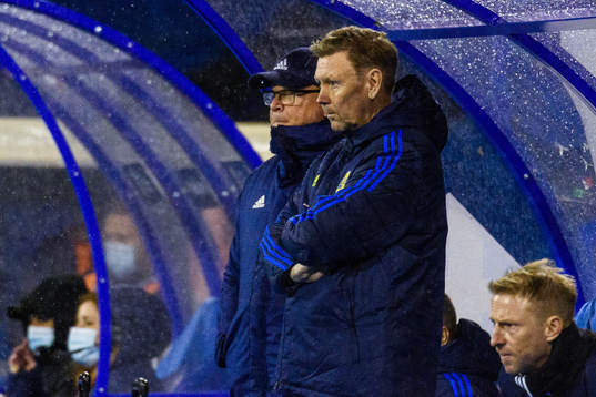 Head coach Janne Andersson and assistant coach Peter