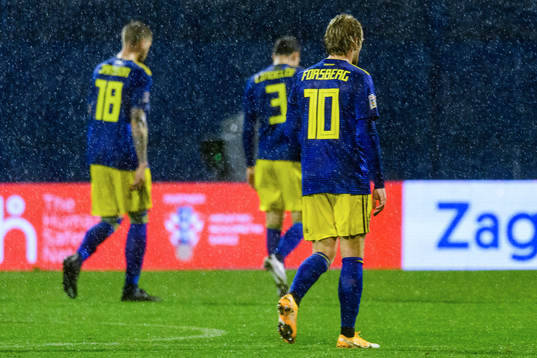 Pontus Jansson, Victor Nilsson Lindelöf and Emil Forsberg