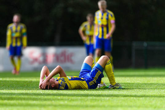 Eskilsminnes Dennis Olsson deppar
