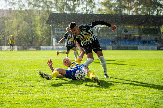 Eskilsminnes Carl Thulin och Landskronas Luka Petrovic