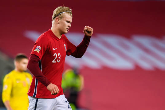 Erling Braut Haaland of Norway celebrates