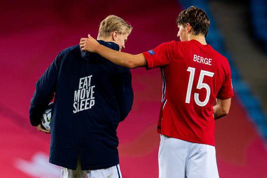 Erling Braut Haaland and Sander Berge of Norway