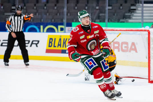 Frölundas Lucas Raymond jublar