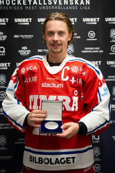 Timrås Jonathan Dahlén tilldelas utmärkelse för att han