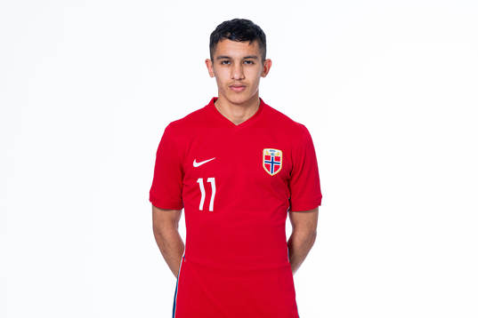 Osame Sahraoui of the Norwegian national under-21 football