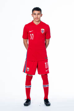 Osame Sahraoui of the Norwegian national under-21 football