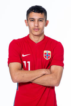 Osame Sahraoui of the Norwegian national under-21 football