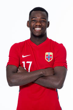 Joshua Kitolano of the Norwegian national under-21 football