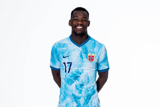 Joshua Kitolano of the Norwegian national under-21 football