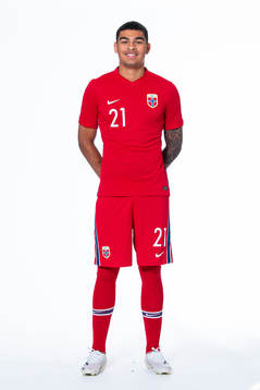 Noah Jean Holm of the Norwegian national under-21 football