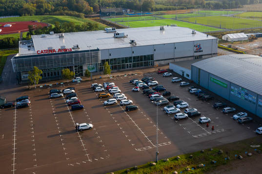 Exteriör vy över Catena Arena