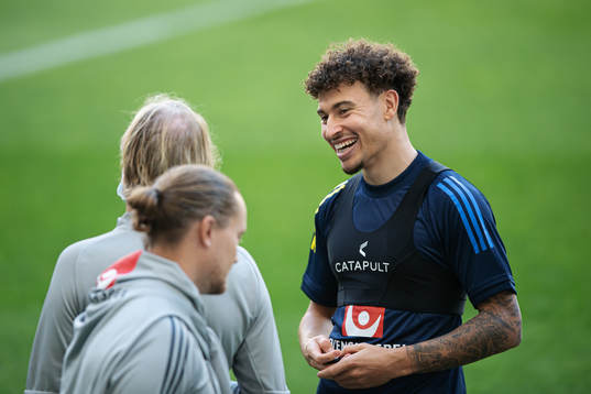 Jordan Larsson of the Swedish national football team