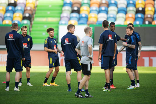 Pierre Bengtsson, Jordan Larsson, Alexander Isak and
