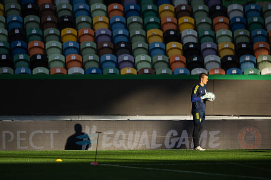 Goalkeeper Karl-Johan Johnsson of the Swedish national