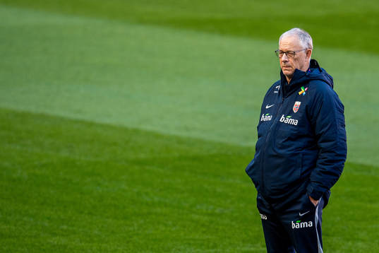 Lars Lagerbäck, head coach of the Norwegian national