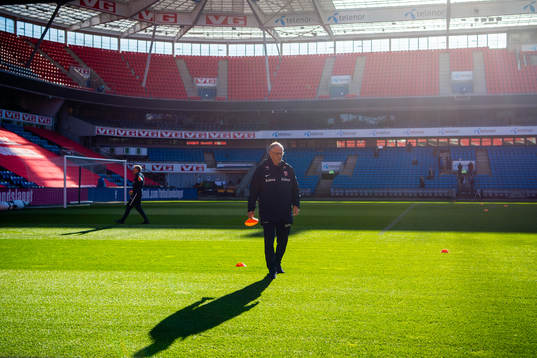 Lars Lagerbäck, head coach of the Norwegian national