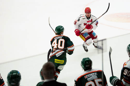 Kristianstads Kalle Miketinac och Modos Daniel Sylwander