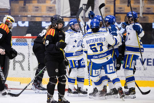 Leksands spelare jublar