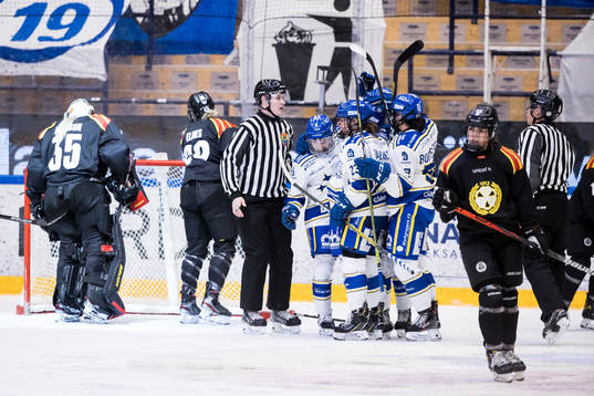 Leksands spelarna jublar