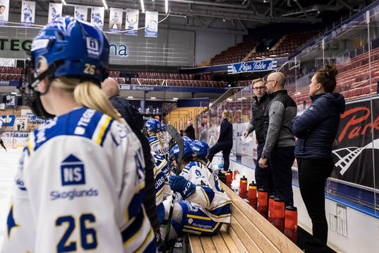 Leksands assisterande tränare Anton Bokull  och Leksands