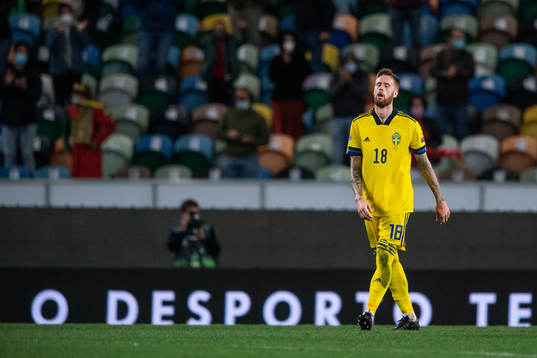 Pontus Jansson of Sweden looks dejected