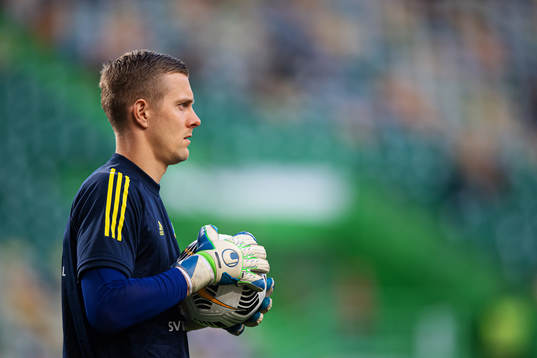 Goalkeeper Karl-Johan Johnsson of Sweden