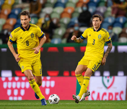 Albin Ekdal and Victor Nilsson Lindelöf of Sweden