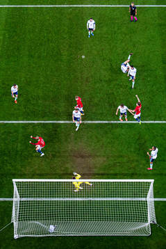 Stefan Strandberg of Norway scores the 1-0 goal