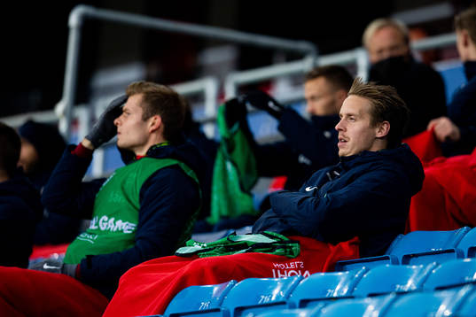 Stefan Johansen of Norway in the stands