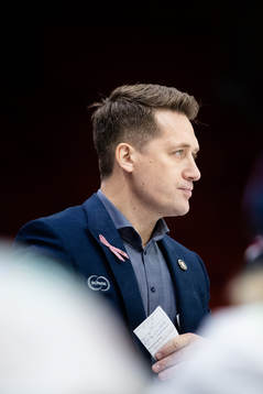 Växjös tränare Sam Hallam