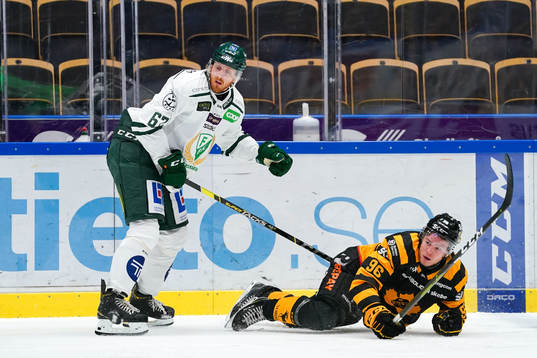 Färjestads Pontus Widerström och Skellefteås Rickard Hugg