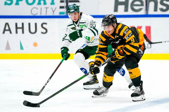 Skellefteås Darren Nowick och Färjestads Albert Johansson