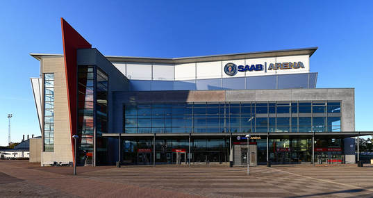 SAAB Arena före ishockeymatchen i SHL mellan Linköping
