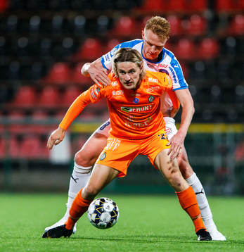 AFC Eskilstunas Viktor Götesson och Akropolis Nicklas